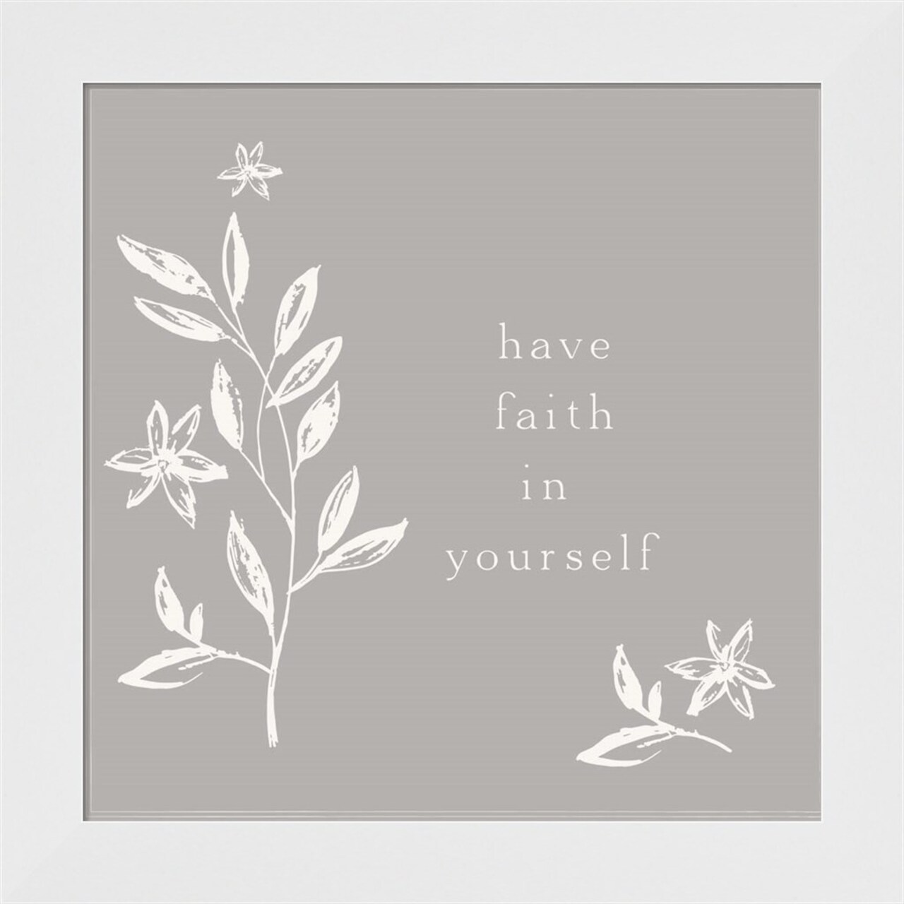 Simple Nature II-Have Faith by HM Design 14" x 14" Framed Wall Art